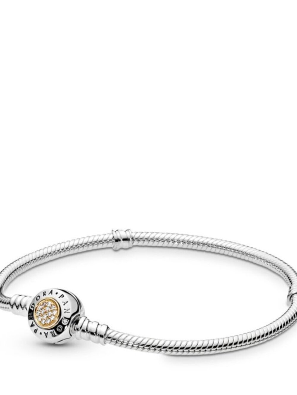 NEW Authentic Pandora Two-tone Signature Bracelet 6.3in - 16 cm